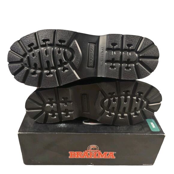 Brahma Nash Boots Men 14 Brown Leather Work Hunting Enduropro Oil Resistant NIB - Picture 4 of 5